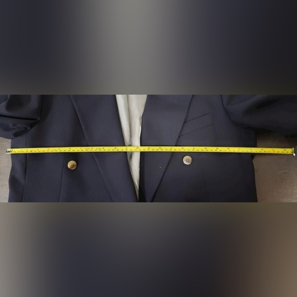 Chaps Blazer Men Navy Blue Linen Blend Ralph - Picture 10 of 13